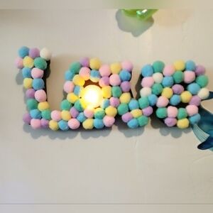 Handmade Sign Wall Art Love 3D